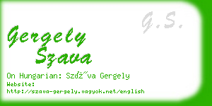 gergely szava business card